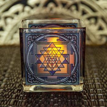 Teelichtglas Shri Yantra